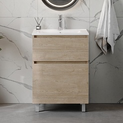 Teymi Тумба под раковину Laina 60 дуб светлый – фотография-6