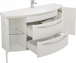 De Aqua Мебель для ванной Лонг 140, зеркало Сильвер – фотография-9
