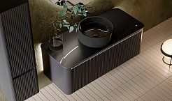 Jorno Тумба с раковиной Lumino 120 подвесная антрацит – фотография-14