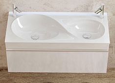 Velvex Тумба под раковину Otto 100 белый глянец