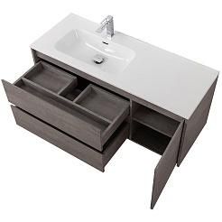 BelBagno Тумба под раковину Kraft 120 L подвесная Cemento Grigio – фотография-5