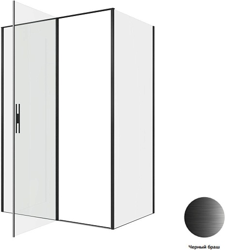 Allen Brau Душевой уголок Priority 140x90 3.31036.BBA/3.31045.BBA чёрный браш – фотография-4