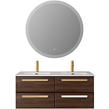 BelBagno Мебель для ванной Eco Cer-N 120 с 4 ящиками орех шоколад софт CZR-8073-120-2 ручки сатиновое золото