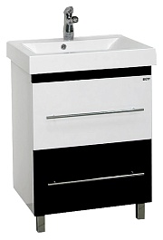 Misty Мебель для ванной Моника 60 бело-черная – фотография-2