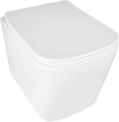 Azario Унитаз подвесной Cascad M AZ-10002 безободковый белый – фотография-3