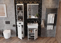 Onika Мебель для ванной Балтика-Квадро 55.11 Black L белая – фотография-4
