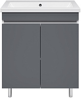Misty Тумба под раковину Майна 70 графит/белая