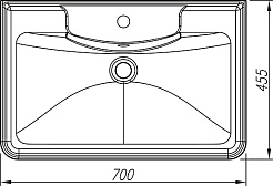 Vivon Тумба с раковиной Atwood 70 подвесная дерево – фотография-17