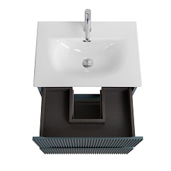 BelBagno Тумба под раковину Uno mini 60 подвесная Голубой матовый – фотография-9