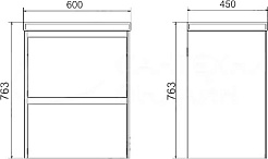 Velvex Тумба под раковину Klaufs 60.2Y белая – фотография-2