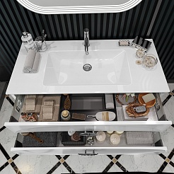 Opadiris Мебель для ванной Ибица 120 белая/хром – фотография-9