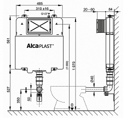 Alcaplast Смывной бачок скрытого монтажа Basicmodul Slim A1112 – фотография-2