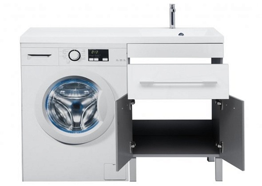 Aquanet Тумба с раковиной Верона 120 R напольная белая – картинка-9