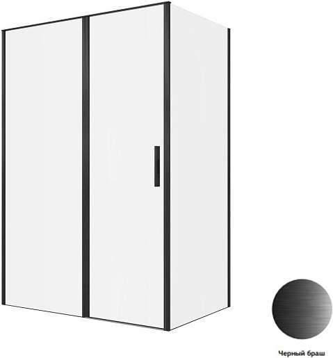 Allen Brau Душевой уголок Priority 140x90 3.31036.BBA/3.31045.BBA чёрный браш – картинка-5