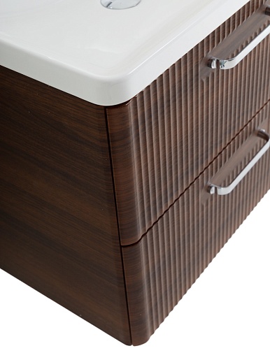 BelBagno Тумба с раковиной Due 50 подвесная Noce ручки Хром полированный – картинка-9