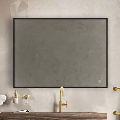 Vincea Зеркало 80x60 VLM-3VN800B с ореольной подсветкой черное – фотография-3