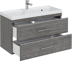 СанТа Тумба с раковиной Венера 100 дуб шале графит – фотография-2