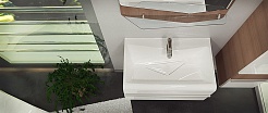Velvex Мебель для ванной Crystal Cub 70 белый/ темный лен – фотография-4