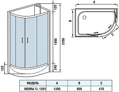WeltWasser Душевая кабина Werra XL 1201 L – фотография-8