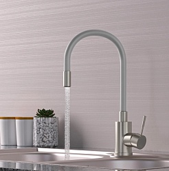 Mixline Смеситель для кухни 35k MLSS-0325 серый – фотография-2