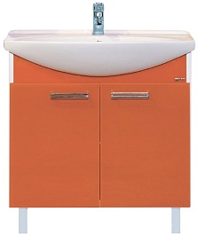 Misty Тумба для умывальника Джулия 85 прямая оранжевая – фотография-1