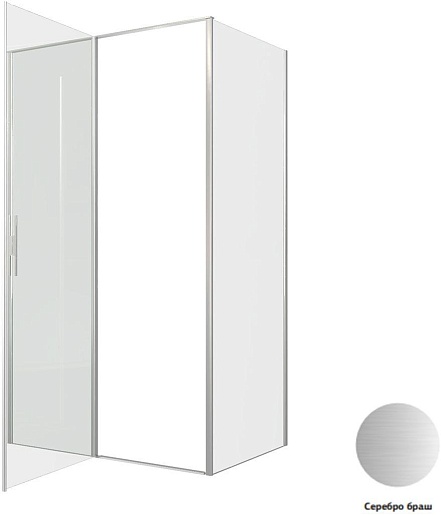 Allen Brau Душевой уголок Priority 120x80 3.31008.BA/3.31014.BA серебро браш – картинка-3