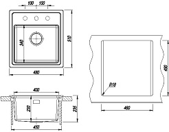 Florentina Мойка кухонная Комби 480 песочная – фотография-2