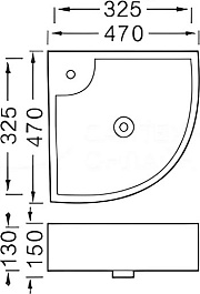 Aquatek Мебельная раковина угловая 47 AQ5166B-00 – фотография-6