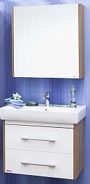 Sanflor Мебель для ванной Ларго 2 60 R, вяз швейцарский, белая – фотография-1