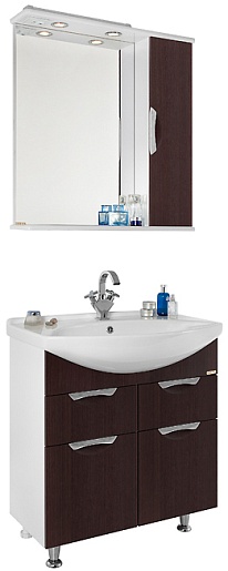 Водолей Мебель для ванной Лира 75 R с ящиками венге – фото-1