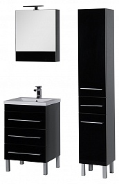 Aquanet Мебель для ванной Верона 58 черная напольная (230311) – фотография-5