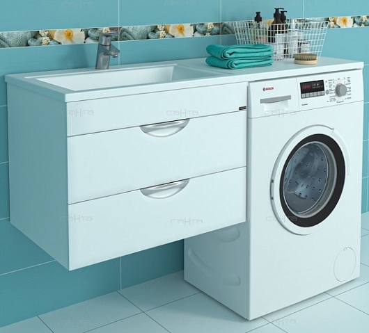 СанТа Тумба с раковиной Лидер 68 L подвесная – фото-1