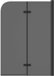 Teymi Шторка на ванну Anni 100x140 профиль черный матовый стекло тонированное – фотография-1