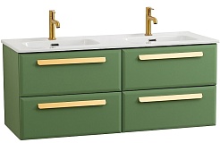 BelBagno Мебель для ванной Eco Cer-N 120 с 4 ящиками фисташковый софт CZR-8095-120-2 ручки сатиновое золото – фотография-5