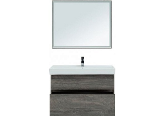 Aquanet Тумба с раковиной Nova Lite 100 2 ящика, дуб рошелье – картинка-5