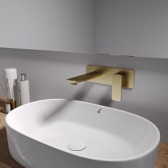 Oliveeka Смеситель для раковины D OL-869003-BG золотой матовый – фотография-2