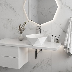 Teymi Раковина накладная в ванную Diamond 48 белая T51105 – фотография-7