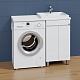 СанТа Мебель для ванной под стиральную машину Марс 110 R 2 двери белая – картинка-22