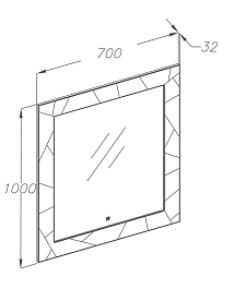  Мебель для ванной Луиджи 70 серый матовый – фотография-3
