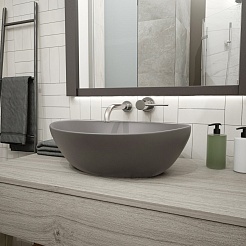 Teymi Раковина накладная Lori 41 T50493 графит матовый – фотография-8