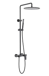 Aquatek Душевая система Лира AQ2440MB матовая черная – фотография-1