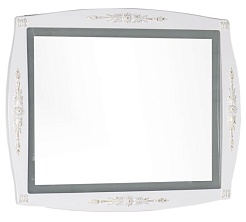 Aquanet Зеркало для ванной "Виктория 90" белый/золото – фотография-1