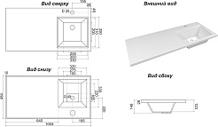 Misty Мебель для ванной с раковиной под стиральную машину Ингрид 100 R белая – фотография-19