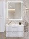 BelBagno Тумба с раковиной Due 80 подвесная Bianco Lucido ручки Хром полированный – фотография-23