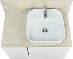 Акватон Столешница под раковину Мишель 80 со стеновой панелью керамогранит – фотография-3