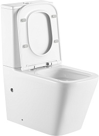 Azario Унитаз-компакт Terra AZ-6003-A безободковый с бачком с сиденьем микролифт белый – фотография-7
