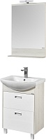 Акватон Мебель для ванной Бекка Pro 60 с зеркалом белая/дуб сомерсет