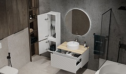 Jorno Шкаф пенал Cossety 33/124 белый Coss.04.124/P/W/JR – фотография-2