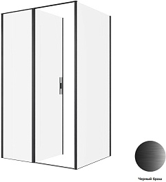 Allen Brau Душевой уголок Priority 120x80 3.31033.BBA/3.31042.BBA чёрный браш – фотография-3