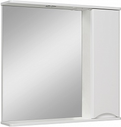 Runo Зеркальный шкаф Афина 80 R белый – фотография-1
